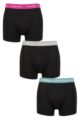 Mens 3 Pack Calvin Klein Cotton Stretch Trunks - Wild Aster / Grey / Green