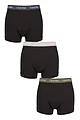 Mens 3 Pack Calvin Klein Cotton Stretch Trunks - Black / Blue Nights / Ash