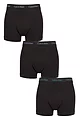 Mens 3 Pack Calvin Klein Cotton Stretch Trunks - Black / Driftwood