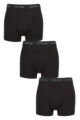 Mens 3 Pack Calvin Klein Cotton Stretch Trunks - Black / Driftwood