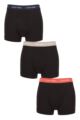 Mens 3 Pack Calvin Klein Cotton Stretch Trunks - Black / Shoreline