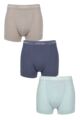 Mens 3 Pack Calvin Klein Cotton Stretch Trunks - Ash / Vintage Indigo / Sterling Blue