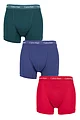 Mens 3 Pack Calvin Klein Cotton Stretch Trunks - Maya Blue / Soft Grape / Rustic Red