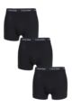 Mens 3 Pack Calvin Klein Cotton Stretch Trunks - Black / Black