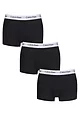 Mens 3 Pair Calvin Klein Low Rise Trunks - Black