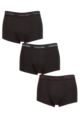 Mens 3 Pair Calvin Klein Low Rise Trunks - Bright Camel / White / Red Carpet