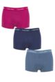 Mens 3 Pair Calvin Klein Low Rise Trunks - Plumberry / Chino Blue / Riverbed