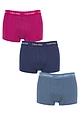 Mens 3 Pair Calvin Klein Low Rise Trunks - Plumberry / Chino Blue / Riverbed