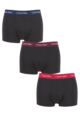 Mens 3 Pair Calvin Klein Low Rise Trunks - Navy / Lush Burgundy / Red Logo