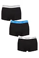 Mens 3 Pair Calvin Klein Low Rise Trunks - Grey Heather / White / Palace Blue