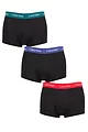 Mens 3 Pair Calvin Klein Low Rise Trunks - Maya Blue / Soft Grape / Rustic Red