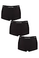 Mens 3 Pair Calvin Klein Low Rise Trunks - Black / Black