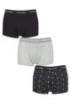 Mens 3 Pair Calvin Klein Low Rise Trunks - Black / Grey / Logo