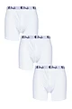 Mens 3 Pack Pringle William Button Front Cotton Boxer Shorts - White / Black