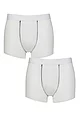 Mens 2 Pack Pringle Combed Cotton Trunks - White