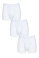 Mens 3 Pack Pringle 95% Modal Hipster Trunks - White