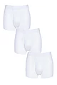 Mens 3 Pack Pringle 95% Modal Hipster Trunks - White