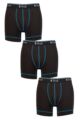 Mens 3 Pack Pringle Sports Performance Trunks - Black / Blue