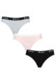 Ladies 3 Pack Pringle Smooth Silhouette Cotton Rich Briefs - Grey / Pink / Black