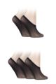 Ladies 5 Pair SOCKSHOP 15 Denier Shoe Liners - Black