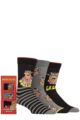Mens 3 Pair Bullseye Gift Boxed Cotton Socks - Multi