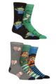 Mens and Women's 5 Pair SOCKSHOP Toy Story Slinky, Mr Potato Head, Rex, Ham and the Aliens Socks - Multi