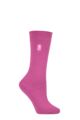 Ladies 1 Pair SOCKSHOP Heat Holders 1.0 TOG Ultra Lite Plain Socks - Muted Pink