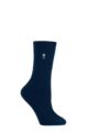 Ladies 1 Pair SOCKSHOP Heat Holders 1.0 TOG Ultra Lite Plain Socks - Navy