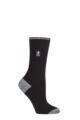 Ladies 1 Pair SOCKSHOP Heat Holders 1.0 TOG Ultralite Striped, Argyle & Patterned Socks - Oia Heel & Toe Black / White