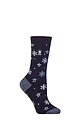 Women's 1 Pair SOCKSHOP Heat Holders 1.0 TOG Ultralite Striped, Argyle & Patterned Socks - Petafield Snowflake Navy