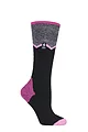 Women's 1 Pair SOCKSHOP Heat Holders 1.0 TOG Apres Ski Ultra Lite Ski Socks - Black Zig Zag