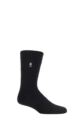 Mens 1 Pair SOCKSHOP Heat Holders 1.0 TOG Ultra Lite Plain Socks - Black