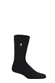 Mens 1 Pair SOCKSHOP Heat Holders 1.0 TOG Ultra Lite Plain Socks - Black