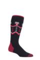 Mens 1 Pair SOCKSHOP Heat Holders 1.0 TOG Slalom Adventure Ultra Lite Ski Socks - Black Fairisle