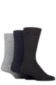 Mens 3 Pair SOCKSHOP TORE 100% Recycled Plain Cotton Socks - Black / Navy / Grey