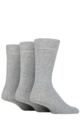 Mens 3 Pair SOCKSHOP TORE 100% Recycled Plain Cotton Socks - Grey