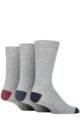 Mens 3 Pair SOCKSHOP TORE 100% Recycled Heel and Toe Cotton Socks - Grey