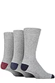 Mens 3 Pair SOCKSHOP TORE 100% Recycled Heel and Toe Cotton Socks - Grey