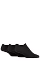 Mens 3 Pair SOCKSHOP TORE 100% Recycled Plain Cotton Trainer Socks - Black