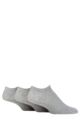 Mens 3 Pair SOCKSHOP TORE 100% Recycled Plain Cotton Trainer Socks - Grey