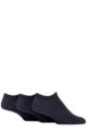 Mens 3 Pair SOCKSHOP TORE 100% Recycled Plain Cotton Trainer Socks - Navy