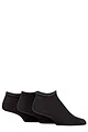 Mens 3 Pair SOCKSHOP TORE 100% Recycled Fashion Cotton Sports Trainer Socks - Black