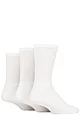 Mens 3 Pair SOCKSHOP TORE 100% Recycled Plain Cotton Sports Socks - White