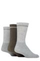 Mens 3 Pair SOCKSHOP TORE 100% Recycled Fashion Cotton Sports Socks - Grey