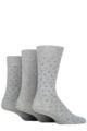 Mens 3 Pair SOCKSHOP TORE 100% Recycled Pin Dot Cotton Socks - Grey