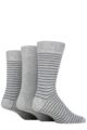 Mens 3 Pair SOCKSHOP TORE 100% Recycled Fine Stripe Cotton Socks - Grey