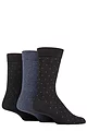Mens 3 Pair SOCKSHOP TORE 100% Recycled Dots Cotton Socks - Black