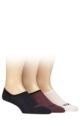 Mens 3 Pair SOCKSHOP TORE 100% Recycled Plain Cotton High Cut Ped Socks - Navy / Burgundy / White