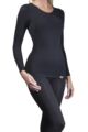 Women's 1 Pack Heat Holders Long Sleeved 0.39 Tog Thermal Vest - Black