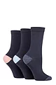Women's 3 Pair SOCKSHOP TORE 100% Recycled Heel and Toe Cotton Socks - Navy